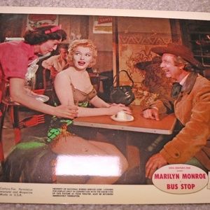 Vintage MARILYN MONROE Bus Stop Color Photo